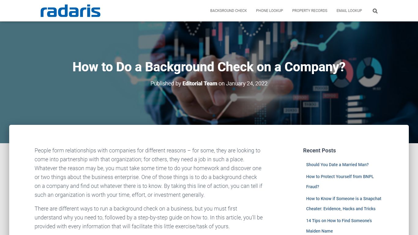 How to Do a Background Check on a Company? - Radaris